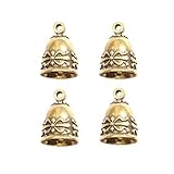 4 Pcs Antique Vintage Jingle Brass Hanging Bells for Home Decorations Small Bells Vintage Brass Hanging Bells Crafts Ornaments Pendants Accessories for Keychain Christmas