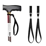 Walking Stick Wrist Strap, 2pcs Black Wrist for Walking Sticks, Adjustable and Holder, Secure Clip Strap