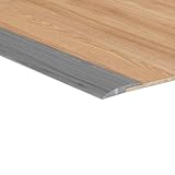 2M Self Adhesive Carpet Edge Strip PVC Floor Transition Trim Laminate Door Threshold Strips Edging Trim <5mm Threshold Transition,Grey Wood Grain