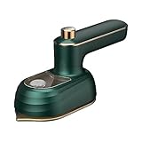 Mini Steam Iron - Portable Iron Machine 20s Fast Heat Up Ceramic Soleplat, 180° Rotatable Folding Micro Steamer Iron Support Dry and Wet Ironing for Home and Travel (Green)
