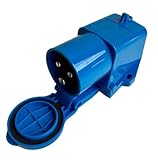 240V 16A Surface Mounted Mains Inlet Socket – CEE 3-Pin Caravan Hookup Point with Splashproof Flap – External Electrical Connector for Motorhomes, Campervans, Caravans & Trailers