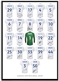 Generic Leeds United 2024-2025 Team Signed Multi-color Glossy Photograph Poster, 12 x 8 inches, Wall Art, Dressing Room