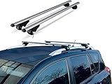 Lockable Heavy Duty Streamline Aluminium Car Roof Rail Cross Bars Rack For to fit Volkswagen VW Tiguan (5N) 2007-2016