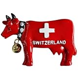 Switzerland Red Bull Refrigerator Magnet 3D Travel Souvenir Fridge Decoration Magnetic Sticker Craft Collection