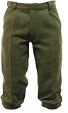 ROCKALL Tweed Breeks, Green Herringbone Wool Blend, Outdoor Sporting Trousers (34")
