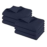 Pagnanno.–Hotel Quality Kitchen Tea Towels & Waffle Weave tea towel|Professional Cotton 45x70cm|Absorbent Fast Drying Dish Towels,Kitchen and Bar Towels (Pack of 6 (45x70cm), Waffle - Navy)