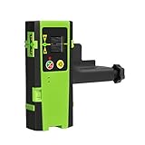Huepar LR-6RG Laser Detector for Huepar Laser Level With Pulse Mode, Digital Receiver Detect Line Up to 60m/196ft for Red & Green Beams, Three-Sided LED Display, Clamp Included