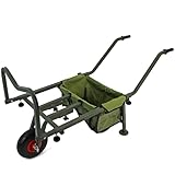 Actiaspet - Folding Fishing Trolley Single PU Wheel with Storage Bag | 145 x 54 x 72cm