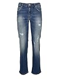 Generico Women's Denim Jeans Light Boy-Friend TAKE Two 98% Cotton 2% Elastane Mod. DKE4554 Made in Italy (33 - It 47)