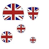 Motorbike Stickers - VESPA - FLAG - UNITED KINGDOM UK - Helmet Circles Scudetto Logo Kit Piaggio Side Panels GTS PX PRIMAVERA SPRINT ET3 ET1