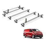 Van Guard Trade Roof Rack for Vauxhall Vivaro (2019+) 4 Steel Roof Bars, Loadstops & Rear Ladder Roller [Only Suitable for Models with Twin Rear Doors] - UltiBar Trade - SB335-4/VGR-09