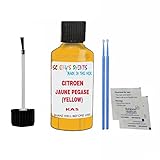 SCOOBYS PAINTS BACK IN THE MIX Touch Up Paint For Citroen Ds3 Cc Jaune Pegase (Yellow) Kas 2009-2017 30Ml Bottle Brush Scratch Stone Chip Repair Pen