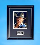 Harrison Ford Signed Indiana Jones Photo In Luxury Handmade Wooden Frame With Beckett Verification Direct From His Signing Agents & AFTAL Member Certificate Of Authenticity Movie Autograph Memorabilia