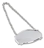 Personalised Polished Silver Plated Decanter Label Engraved