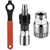 Bicycle Crank Extractor Puller, Bike Crank Puller Tool Set, Bottom Bracket Remover, 16mm Wrench Spanner Set, Bicycle Removal Repair Tool for Mountain Bike Bicycle MTB Square Threaded Crankset