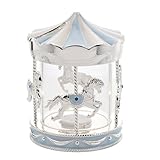 Widdop Bambino Silver Plated Carousel Money Box for Newborn, Christening, Children - Kids Money Box