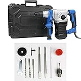 Brushless Rotary SDS Hammer Drill, Concrete Tile Breaker Demolition Heavy Duty, New 1500W Electric Demolition Jack Hammer Concrete Drill Breaker Kit Jack Hammer, 5 Year Warranty