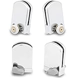 Shower Door Rollers 2 x top Rollers and 1 x Left and 1 x Right Bottom Guide/Runner Set Chrome