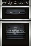 NEFF, N50, U1ACE2AN3B, 60cm Built-in Double Oven with CircoTherm, Easy Clean and LCD display in Stainless steel
