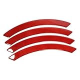 HhyY6LL 4 Pcs Fender Flare Protector for VW T25/T3/T4/T5/T6/T7,Anti-Scratch Vehicle Wheel Well Trim Shield Guard Anti-Collision Decals,C-Red