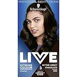 Schwarzkopf LIVE Intense Colour, Long Lasting Permanent Brown Hair Dye, With Built-In Vibrancy Serum, Up To 100% Grey Coverage, Bitter Sweet Chocolate 089