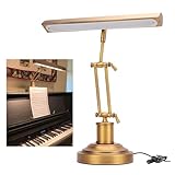 Jectse Piano Light for Grand/Upright & Digital Pianos, 12W LED Music Stand Light with 3 Color Modes, 3000K-6000K Touch Dimming, Adjustable Antique Leaning Piano Banker Desk Lamp 85 CRI