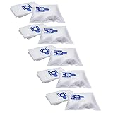 vhbw 50x Vacuum Cleaner Bag compatible with Miele Meteor XL, Mondia (Boden) Vacuum Cleaner - Microfleece, Typ G/H/N, 30 cm x 22 cm, Blue, White