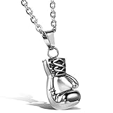 Oidea Mens Necklace: Silver Tone Gothic Punk Boxing Glove Pendant Necklace for Men Stainless Steel Men'S Necklaces Jewelry Gifts, Chain Length 21.65''