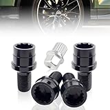 Locking Wheel Nuts, 4PCS Anti Theft Screw Wheel Replacement Bolts Car Accessories M14x1.5MM for Audi A4 A6 VW Golf Bora
