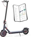 Electric Scooters Adults, 350W Motor with 36V 10.4Ah Battery, 20-30KM Range, 8.5” Solid Tires, Up to 20KM/H-25, 3 Speed Mode, Foldable E-Scooters with App Control, Max Load 120KG (W4)