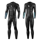 Synergy Triathlon Wetsuit 3/2mm Volution Full Sleeve Smoothskin Neoprene Wetsuits for Open Water Swimming, Triathlon (Women's WS, Women)