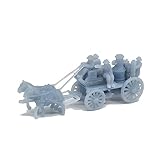 Outland Models Scenery Horse-Drawn Fire Engine Wagon w Firefighters 1:220 Z Gauge