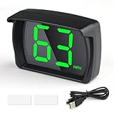 Digital GPS Speedometer Car MPH, Heads Up Display for Car Truck Motorcycle, Real-Time HUD Speed Display with LED Screen, Plug & Play USB, Universal GPS Speed Tracker with Clear Font