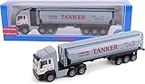 Toyland® 28cm Toy Lorry & Trailer - Diecast - Model Toys & Vehicles – Assorted Designs (Tanker Lorry)