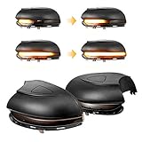 AutoStyle Set LED Side-Mirror Indicators compatible with Volkswagen Jetta VI 2011- & Eos 2009- & Passat 3C 2011-2014 & CC 2008- & Beetle 2011- & Scirocco 2008- - Smoke - incl. Dynamic Running Light