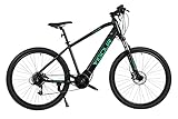 Vitesse Vigour Electric Mountain Bike for Adults, 60 Miles Range, 9 Speed Gears with 250w Mid Motor and Front Suspension for a Smooth Comfortable Ride, 18” Frame and 27.5” Wheels