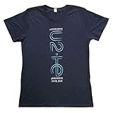 Rock Off officially licensed products U2 I+E 2018 Tour Dates Skinny Fit T Shirt XL Navy