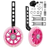 TenFans Kids Bike Stabilizers - Child Bicycle Wheel Stabilizer for Kids Bike 12 14 16 18 20 Inch Adjustable Bicycle Training Wheels with Mute Flash Wheels