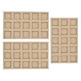 DoodleTech MDF 5x3 20mm Square Movement Trays 40k Skirmish Sigmar Set of 3