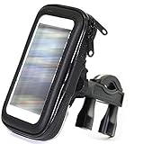 K-S-Trade Bike Phone Holder For TCL 306 Bike Mount Compatible With TCL 306, Handlebar Mount For Smartphones. Suitable For Bicycle, Motorcycle, Quad, Scooter, Etc. Water-repellent - Black