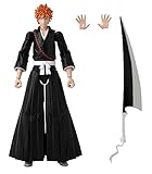 Anime Heroes Bleach Figures Kurosaki Ichigo Action Figure Articulated Anime Figure With Swappable Arms And Faces Bandai Bleach Action Figures, 17 cm