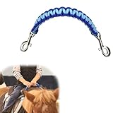 vomvomp Saddle Balance Strap with Snaps for English Saddle Training Handle, Ideal for Horse Riding, Blue, 14 Inches