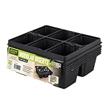 Bosmere Garden Care Modular Inserts, 6 Cells, Pack of 6, N225, Black
