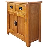 Aurotrice Oak Small Sideboard/2 Door 2 Drawer Mini Sideboard/Living Room Storage (Rustic) …