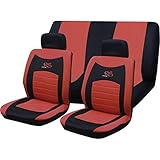 Xtremeauto Red RS Car Seat Cover Protectors - KA, Fiesta, Focus, Mondeo, C-Max, Eco-Sport, S-Max, Kuga, Edge, Escort