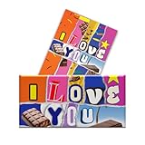 2 x I Love You Funny Chocolate Novelty Wrappers Insults Joke Valentines Fathers Mothers Day Secret Santa Gift Present Rude (Chocolate Bar Not Included)