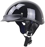 Half Motorcycle Helmets Retro Bowl Helmet Open Face Half-Face Motorcycle Helmet Lightweight Motorcycle Hemlets Vintage Cromwell Helmets for Urban Motorcycle Scooter ECE Certified B,XXL=63-64cm