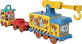 Fisher-Price Thomas & Friends Fix ‘em Up Friends motorized vehicle set with toy train engine and crane for kids ages 3 years and up, HHN43