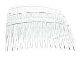 4 Pack of 7cm Clear Plain French Side Hair Combs Slides Grips Clips Hair Accessories for Women Girls by Glitz4Girlz…