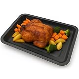 TIJAR® Roasting Pan, Large 39cm Roasting Tray, Deep Dish, Double Coated Non Stick, Long Lasting, Turkey Chicken Roaster, Made in UK (Roaster, 39cm)